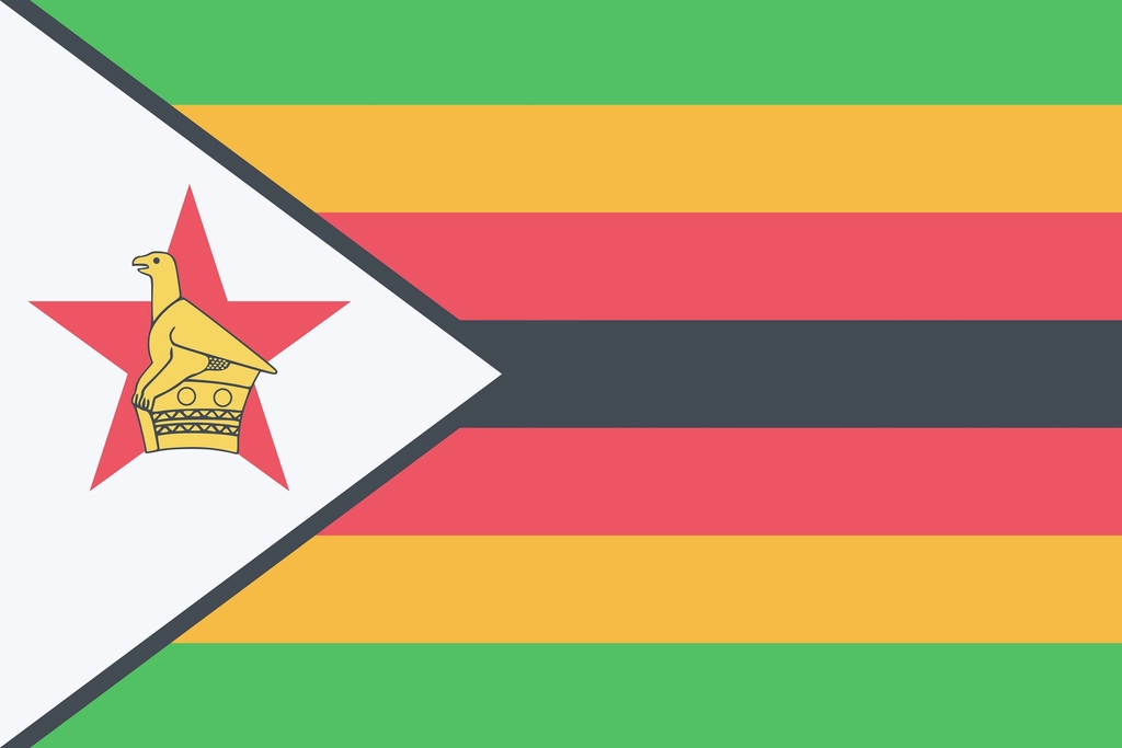 Flag Zimbabwe illustration vector