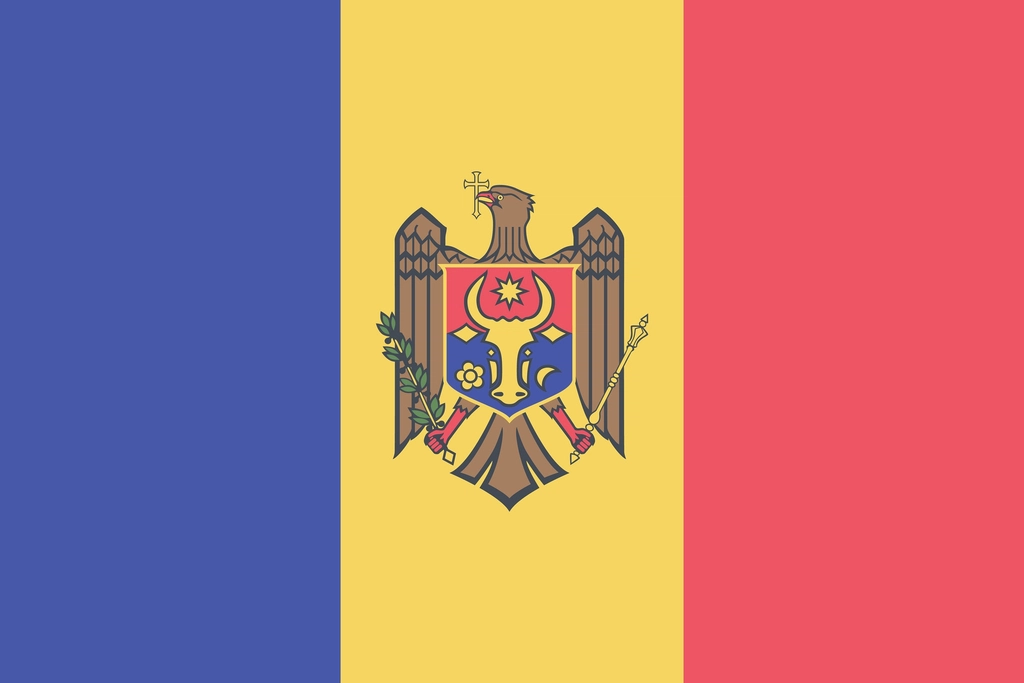 Flag Moldova illustration vector