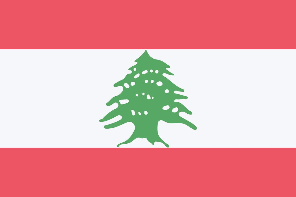 Flag Lebanon clip art