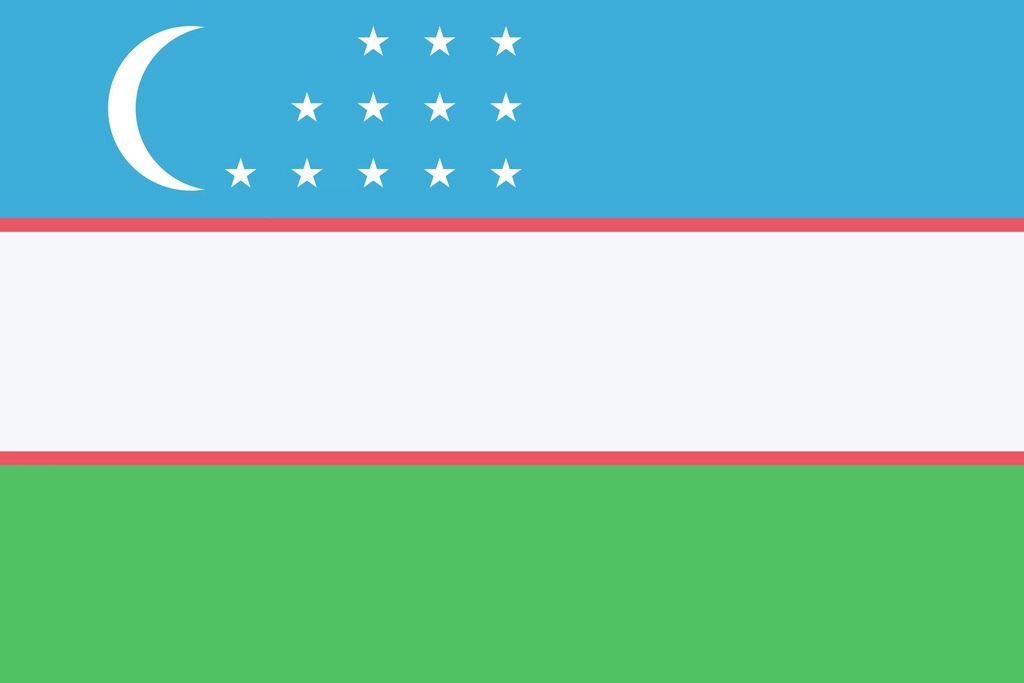 Flag Uzbekistan illustration vector