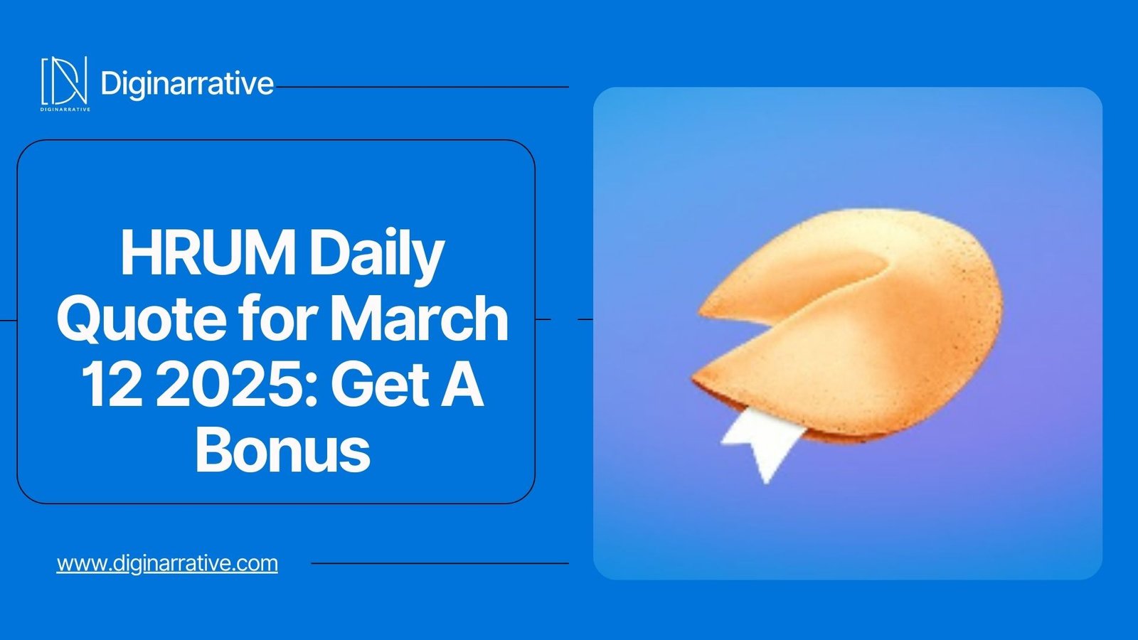 HRUM Daily Quote for March 12 2025: Get A Bonus